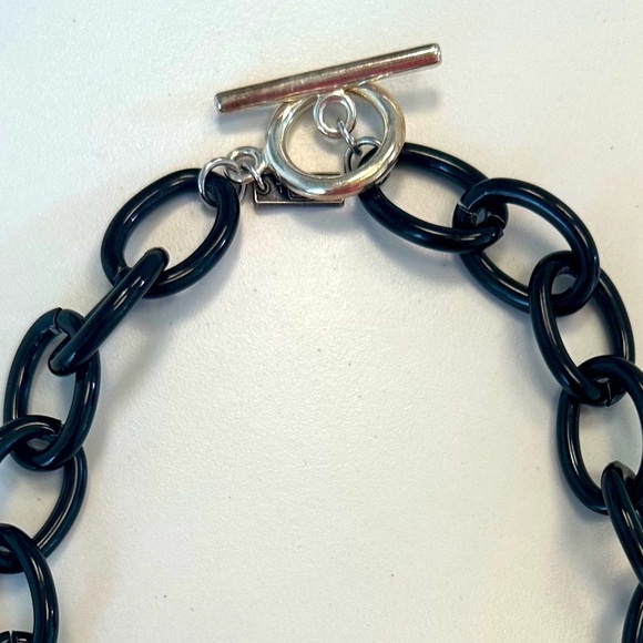 TOVA Black-Coated Metal Link Necklace - Picture 13 of 13